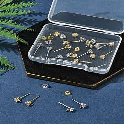 16 Stück Ohrstecker aus Messing&nbsp;KK-FS0001-58