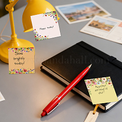 9 pcs 9 styles de notes autocollantes en papier&nbsp;AJEW-WH0867-004