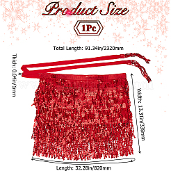 Polyester mit glitzerndem Taillengürtel mit Panzerketten&nbsp;AJEW-WH0166-70B