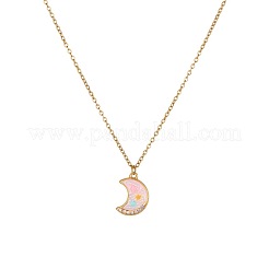 Set di collane con pendente e orecchini a perno in acciaio inossidabile 304 per ragazze&nbsp;WG60F59-02
