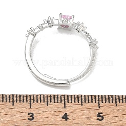 Micro ottone spianare anelli zirconi&nbsp;CU-CBADE6A-02A-P