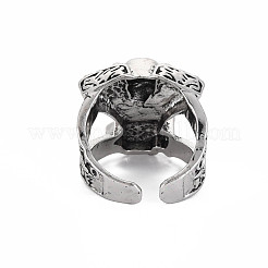 Anello polsino aperto da uomo in lega di teschio&nbsp;RJEW-N029-086