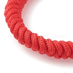 Anello per dito in filo di nylon intrecciato&nbsp;RJEW-JR00364-02