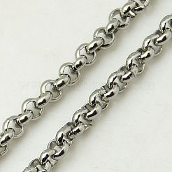 Anlaufgeschützte Geschenkideen zum Valentinstag für den Ehemann Herren-Rolo-Kettenhalsketten aus 304er Edelstahl&nbsp;X-NJEW-C074-05