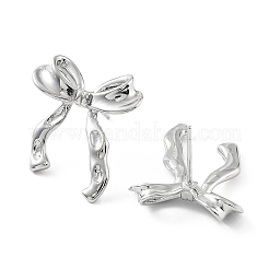 Boucles d'oreilles à clous en laiton plaqué avec nœud papillon pour femmes&nbsp;KK-Z038-11P