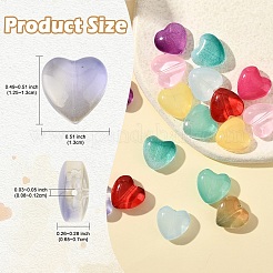 20 pz di perle di vetro dipinte a spruzzo trasparente&nbsp;GLAA-YW0004-79A