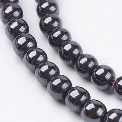 Chapelets de perles en hématite synthétique sans magnétiques&nbsp;G-H1624-6mm-1