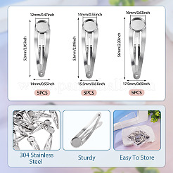 15 pince à cheveux en acier inoxydable 304&nbsp;STAS-TA0006-49