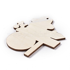 Gros pendentifs en bois de noël&nbsp;HJEW-O004-13