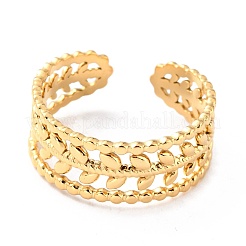 Ionenplattierung (IP) 304 Edelstahl-Fingerringe&nbsp;RJEW-L102-27G