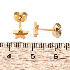 Ionenplattierung (IP) 304 Edelstahl Ohrstecker&nbsp;X-EJEW-P045-05G