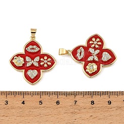 Messing micro pave klare zirkonia anhänger&nbsp;KK-CBA9175-23G