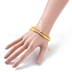 Set di bracciali con perline intrecciate a cuore&nbsp;BJEW-TA00056-03