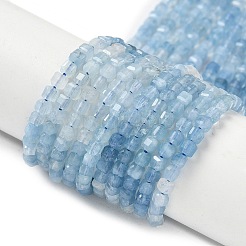 Natürliche Aquamarin-Farbverlaufsperlenstränge&nbsp;G-G271-F01-3x3mm