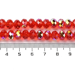 Brins de perles de galvanoplastie transparentes plaquées de couleur ab&nbsp;EGLA-H104-06D