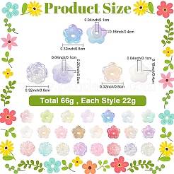 66 g 3 Arten von ABS-Kunststoff-Perlenkappen&nbsp;KY-YW0002-25