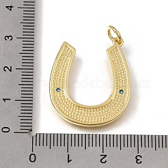 Pendentifs en laiton zircon cubique micro pavé bleu&nbsp;KK-C262-31G