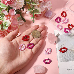 12 Stück 3 Farben Legierung Strass Cabochons&nbsp;ALRI-CA0001-16
