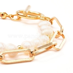Bracciali con perline di perle di conchiglia per le donne della ragazza&nbsp;X1-BJEW-TA00014