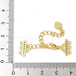 Kettenverlängerung aus Messing mit Mikropflaster und Zirkonia&nbsp;LS-KK-A234-017G