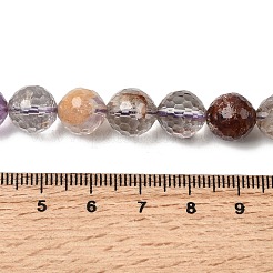 Perles rondes en quartz fantôme violet naturel&nbsp;G-Z127-B01-10mm