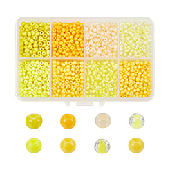1360 Stück 8 Stile Glasperlen-Sets&nbsp;SEED-PH0002-36