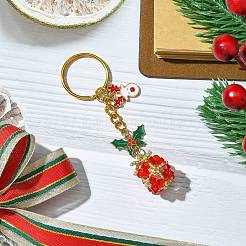 Porte-clés en verre tissé de Noël&nbsp;KEYC-MZ00017-01
