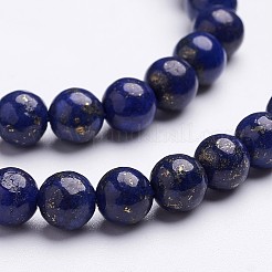 16 Zoll Klasse ein runder gefärbter natürlicher Lapislazuli-Perlenstrang&nbsp;X-G-GSR4mmC123
