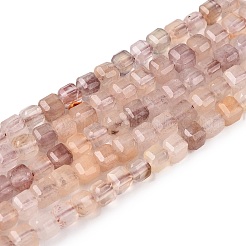 Stränge aus natürlichen violetten Erdbeerquarzperlen&nbsp;G-T138-213