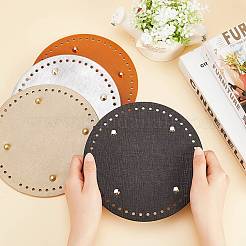 Fond de sac rond plat en cuir pu&nbsp;FIND-PH0002-04