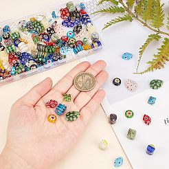 5 Strang 5 Stil Rechteck handgemachte Millefiori Glasperlen Stränge&nbsp;LK-OC0001-10