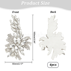 4 stücke kristall strass ornament zubehör&nbsp;DIY-FG0010-09