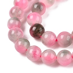 Chapelets de perles en jade blanc naturel teinté&nbsp;G-T138-6mm-210-15