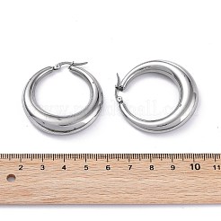 Pendientes de aro de acero inoxidable 304 resistentes al deslustre&nbsp;EJEW-O032-02P