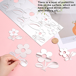 Blumen-Acryl-Spiegel-Wandaufkleber&nbsp;DIY-WH0449-94