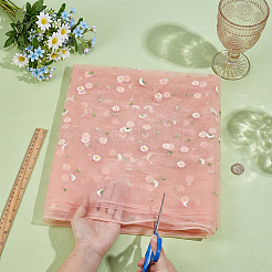 Tela de organza de poliéster con flores&nbsp;DIY-PH0038-38A