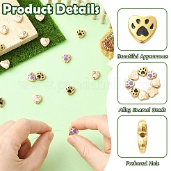 Perline smaltate in lega da 20 pz 4 colori&nbsp;FIND-YW0013-13