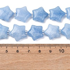 Gefärbte natürliche Aquamarin Perlen Stränge&nbsp;G-K359-E10