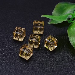 Sfaccettato cubo imitazione di cristallo austriaco fili di perline&nbsp;G-M184-6x6mm-28A
