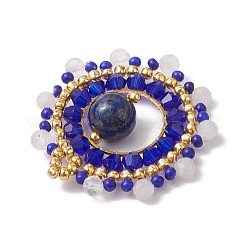 Pendentifs tissés en lapis-lazuli naturel&nbsp;PALLOY-MZ00366-04