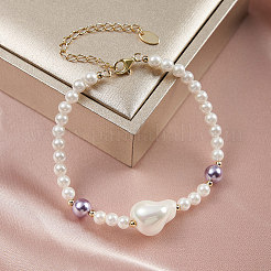 Shell Perle Perlen Armbänder&nbsp;BJEW-L692-007G
