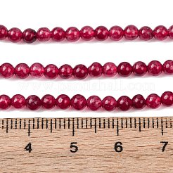 Natürliche weiße Jade runde Perle Stränge&nbsp;G-A130-3mm-F01