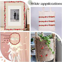 Nastro in pizzo ricamato in poliestere con fiori da 15 metro&nbsp;OCOR-WH0070-77F