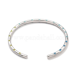 Braccialetti da donna in ottone smaltato&nbsp;BJEW-G703-08A-P