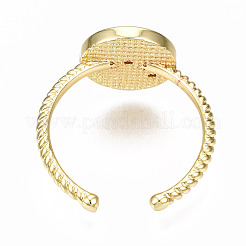 Anneaux de manchette en laiton micro pave zircone cubique&nbsp;RJEW-N035-030-NF