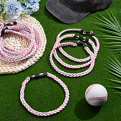 16 bracciale con perline intrecciate in cordino di poliestere per uomo e donna&nbsp;BJEW-UN0001-87A