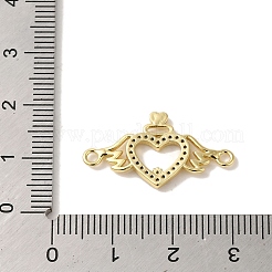 Rack-Plattierung Messing Micro Pave Kubisch Zirkonia Connector Charms&nbsp;KK-P267-22G
