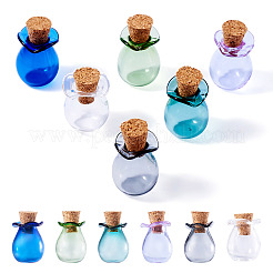 6 Stück Glasflaschen-Ornament in 6 Farben.&nbsp;AJEW-TA0001-74