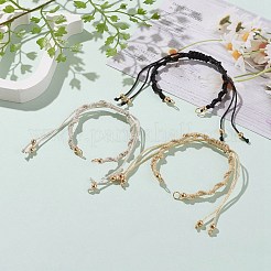 Verstellbarer Polyesterfaden geflochtene Perlenarmbandherstellung&nbsp;AJEW-JB00895