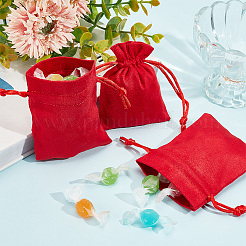 12pcs sacs à cordon en tissu de velours&nbsp;TP-DR0001-01A-01
